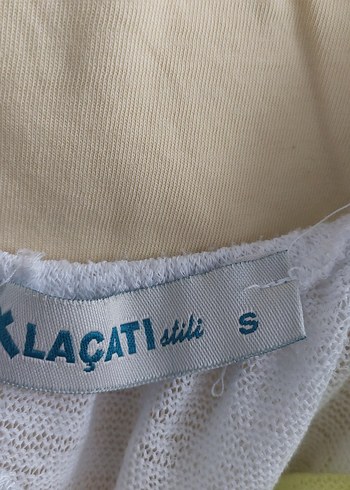 s Beden beyaz Renk Örme Keten Askılı Bluz