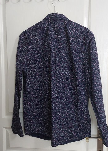 l/xl Beden Mor Desenli Uzun Kollu Jack &Jones Erkek Gömlek