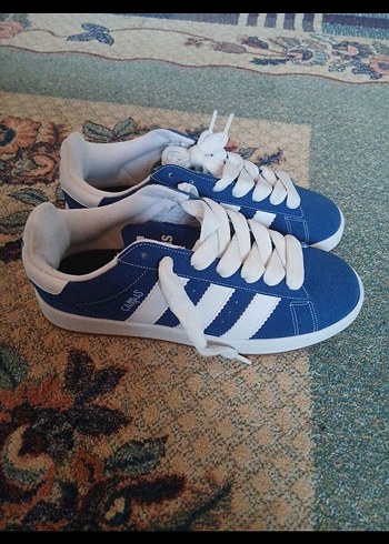 unisex Mavi Bağcıklı Spor Ayakkabı - Görsel 2