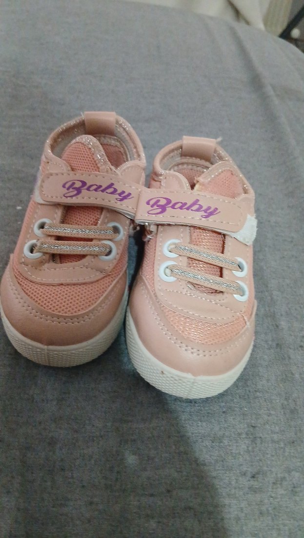 Kız Çocuk Pembe Baskılı Cırt Cırtlı Spor Ayakkabı - Görsel 2