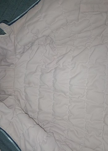 Kız Çocuk gri Fermuarlı Mont  çift taraflı - Görsel 2