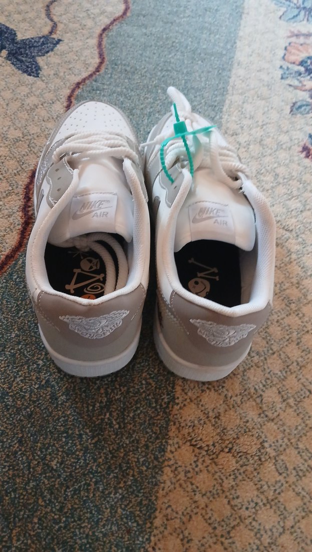 Beyaz Gri Bağcıklı unisex Spor Ayakkabı - Görsel 3