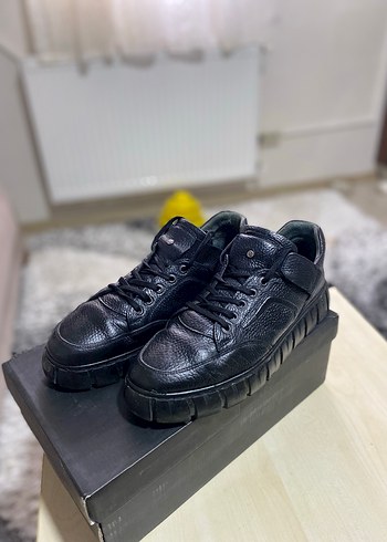 Elle Siyah Tokalı Erkek Deri Ayakkabı - Görsel 2