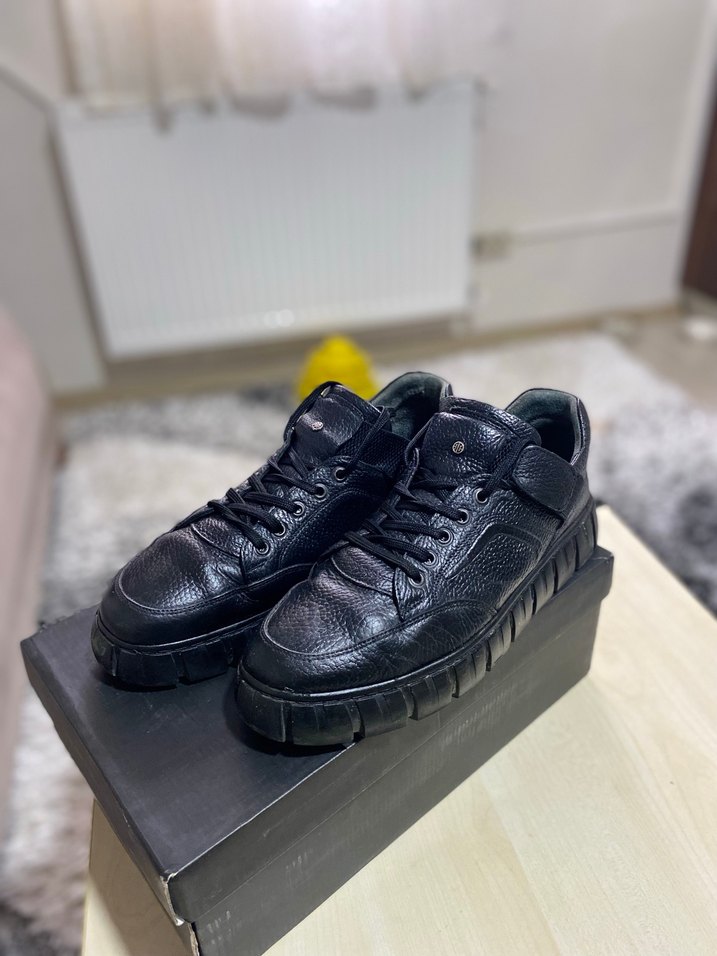 Elle Siyah Tokalı Erkek Deri Ayakkabı - Görsel 2