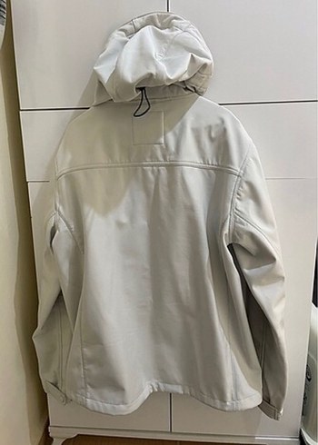 Beyaz Fermuarlı Erkek Midi Ceket - Görsel 3