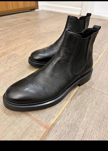 Siyah Deri Erkek Günlük Bot - Görsel 2