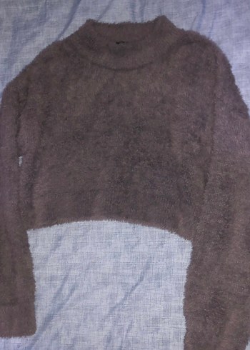 Gri Kürk Detaylı Kadın Boğazlı Kazak - Görsel 3