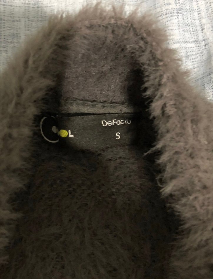 Gri Kürk Detaylı Kadın Boğazlı Kazak - Görsel 4