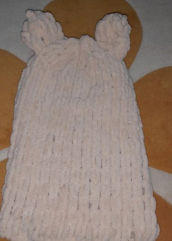 Krem Renkli Örgü bere yüzü kapalı - Görsel 6