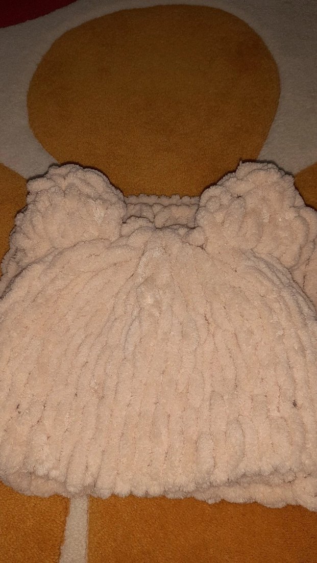 Krem Renkli Örgü bere yüzü kapalı - Görsel 5