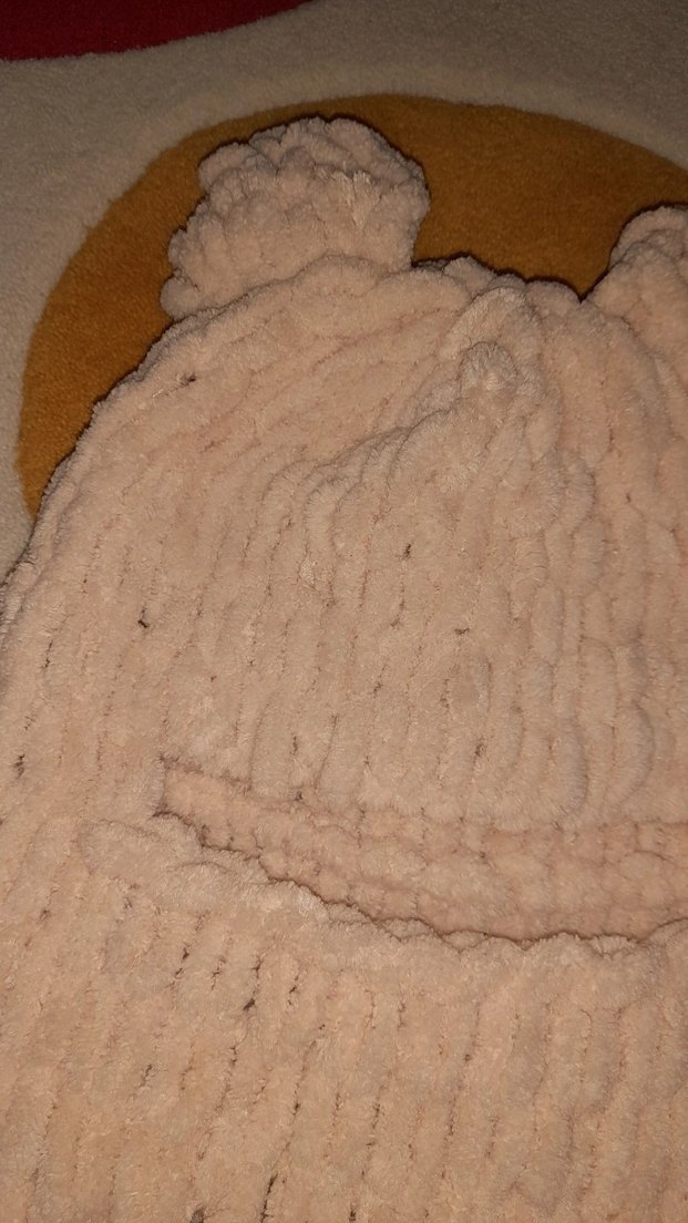 Krem Renkli Örgü bere yüzü kapalı - Görsel 2