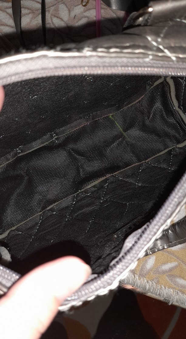 Parlak Gri Deri ZARA Kadın Çanta - Görsel 4