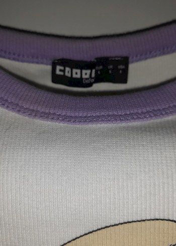 Kadın Mor Kollu Baskılı crop - Görsel 2