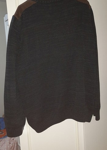 Siyah Yün Örgü Erkek Kazak - Görsel 5