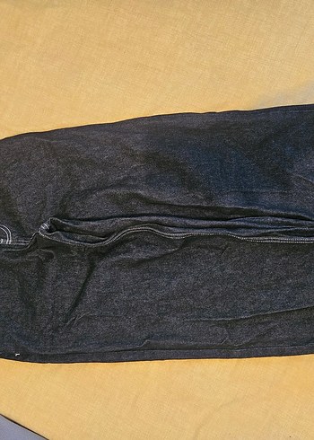 Bershka Siyah Fermuarlı Bol Kesim Unisex Jean - Görsel 5