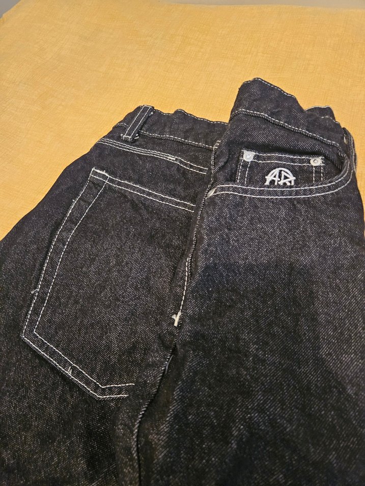 Bershka Siyah Fermuarlı Bol Kesim Unisex Jean - Görsel 2