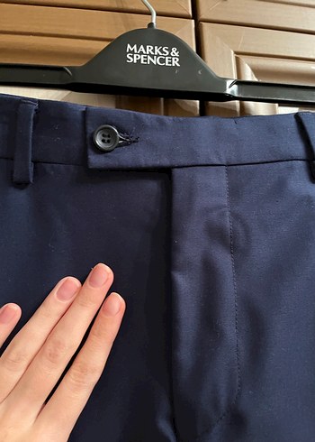 Erkek Lacivert Kumaş Pantolon - Görsel 3