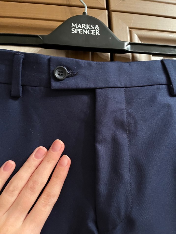 Erkek Lacivert Kumaş Pantolon - Görsel 3