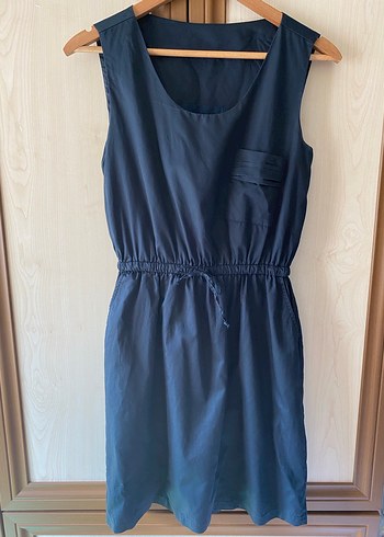 Siyah  Kolsuz Midi Elbise - Görsel 5