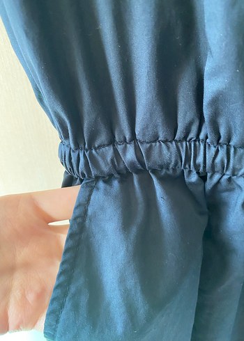 Siyah  Kolsuz Midi Elbise - Görsel 3