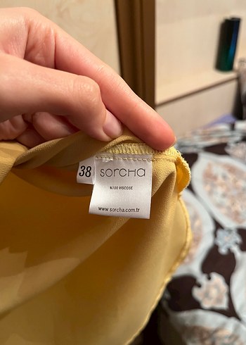 Sarı V Yakalı Kadın Bluz - Görsel 7