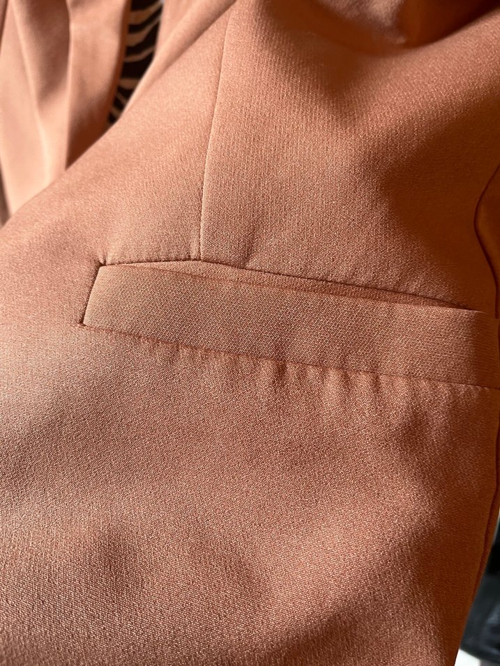 Tarçın Düğmeli Kadın Blazer Ceket - Görsel 5