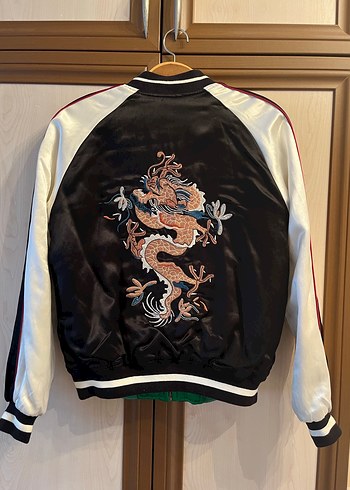 Nakışlı Siyah-Beyaz Spor Ceket - Görsel 3