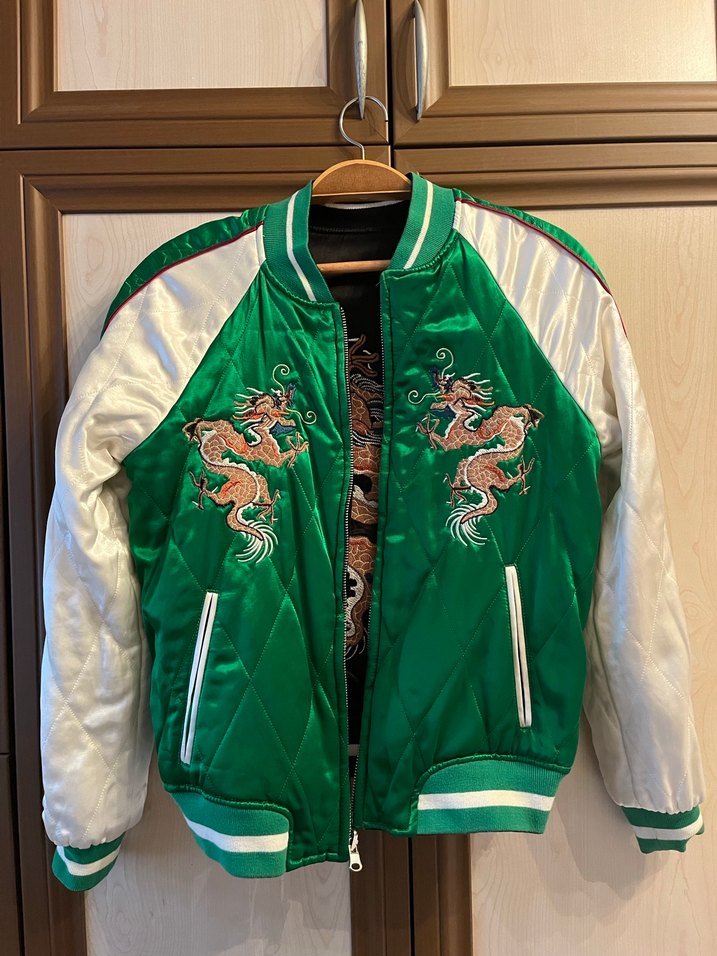 Nakışlı Siyah-Beyaz Spor Ceket - Görsel 5