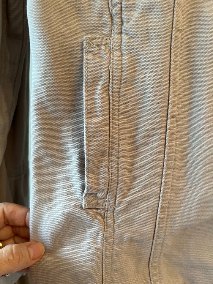 Düğmeli Bej Keten Kadın Ceket - Görsel 3