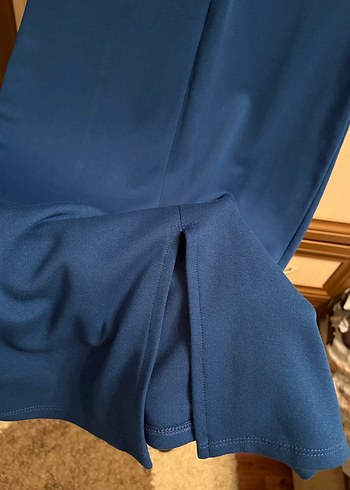 Saks Mavisi Midi Elbise - Görsel 5