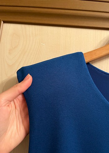 Saks Mavisi Midi Elbise - Görsel 2