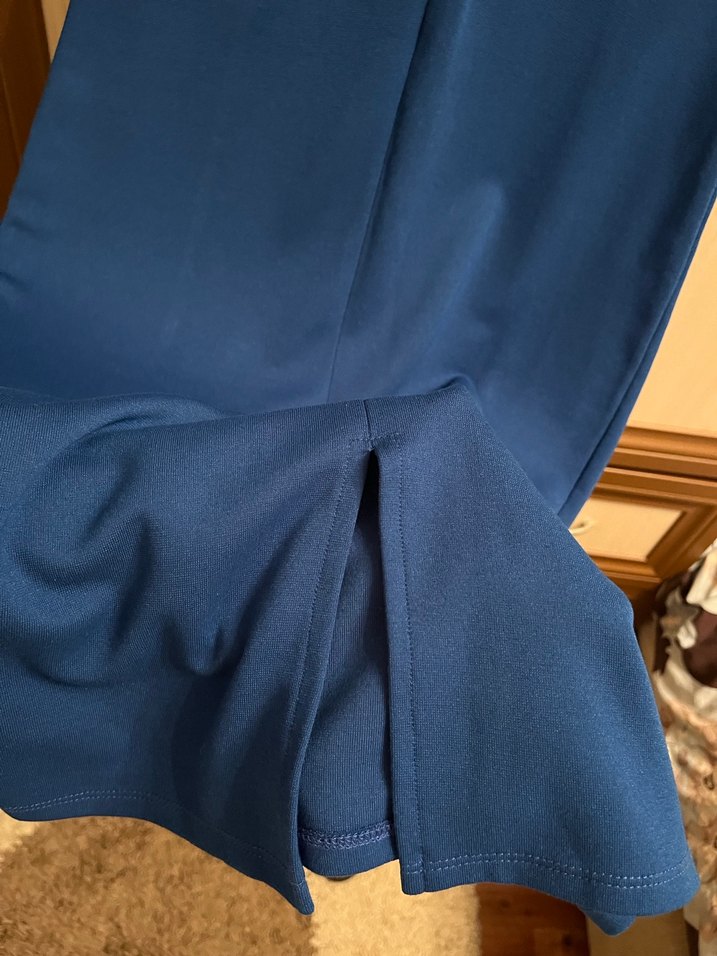 Saks Mavisi Midi Elbise - Görsel 5