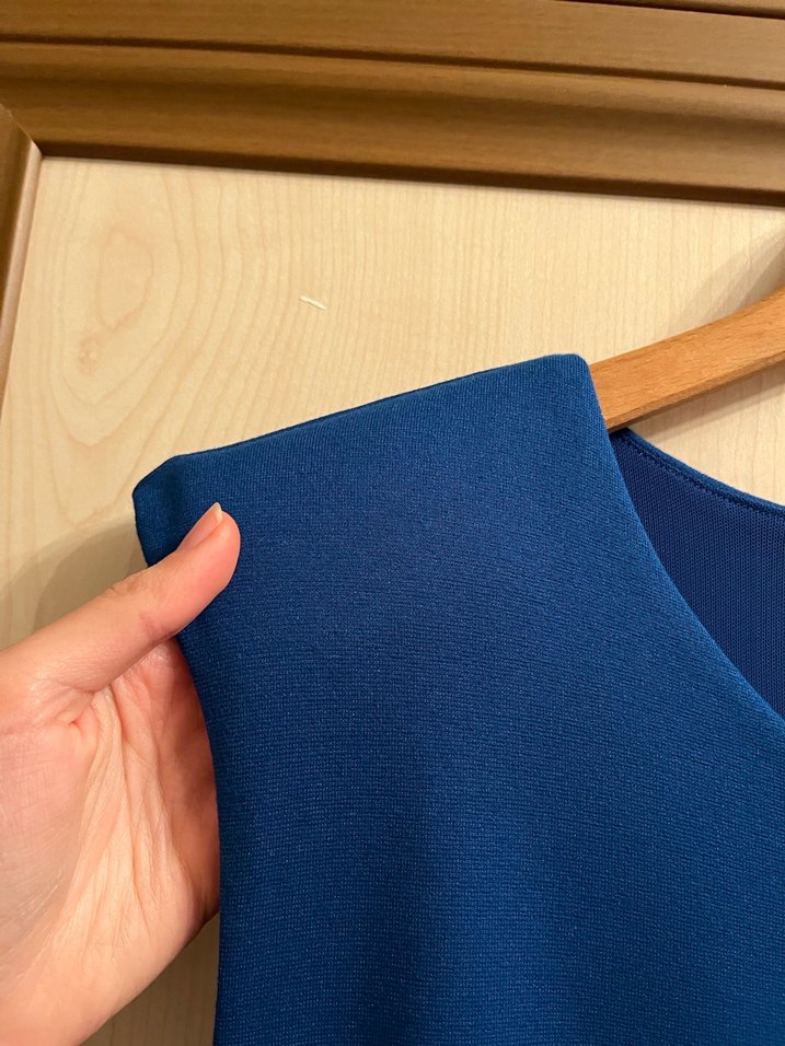 Saks Mavisi Midi Elbise - Görsel 2