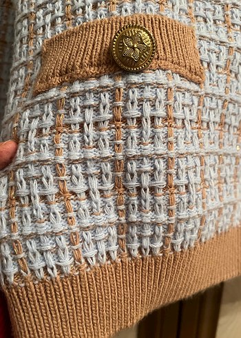 Kadın Kahverengi Triko Uzun Kollu Kazak - Görsel 2