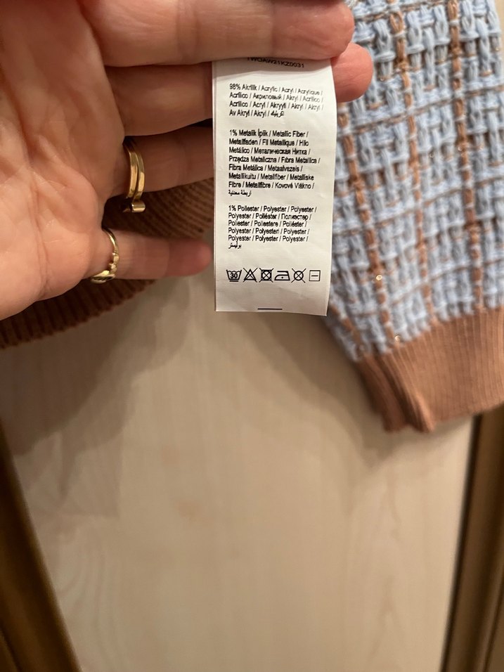 Kadın Kahverengi Triko Uzun Kollu Kazak - Görsel 4