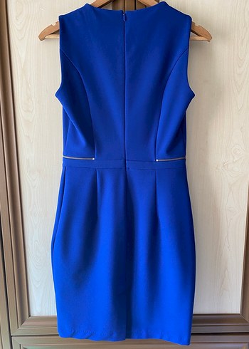 Saks Mavisi Kolsuz Elbise - Görsel 4