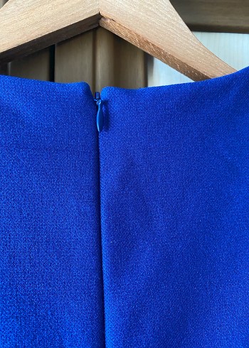 Saks Mavisi Kolsuz Elbise - Görsel 7