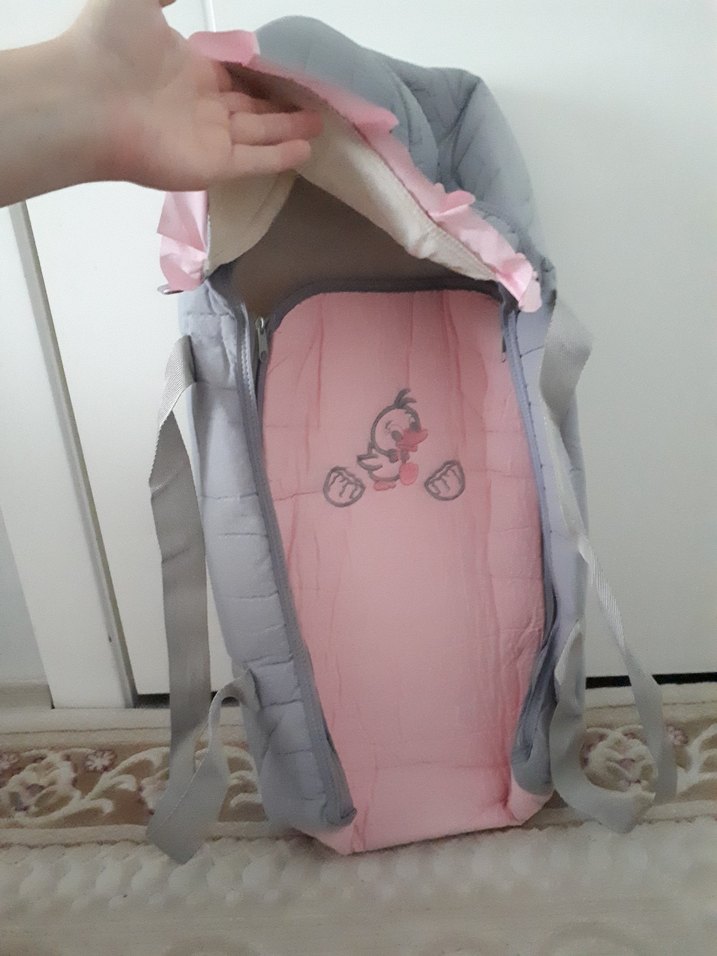 Gri ve Pembe Bebek Taşıyıcı Babymal - Görsel 2