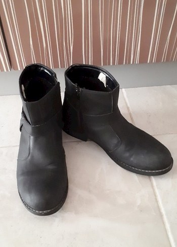 Siyah Deri Tokalı Biker Erkek Bot - Görsel 3