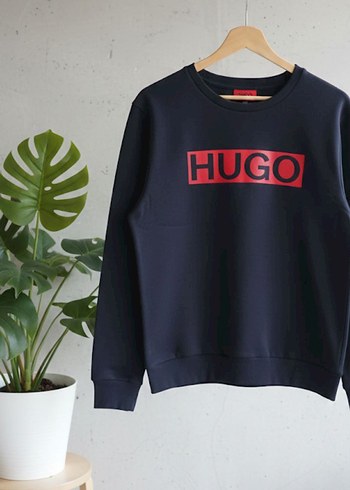 Kırmızı Baskılı HUGO Sweatshirt - Görsel 5
