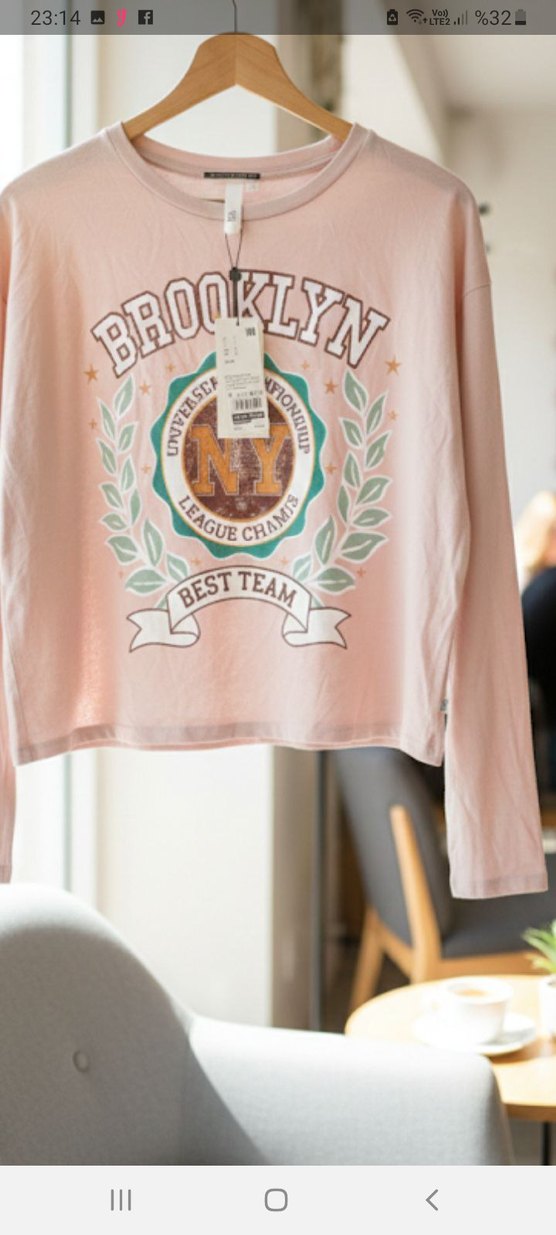 DeFacto Brooklyn Baskılı Oversize Crop - Görsel 3