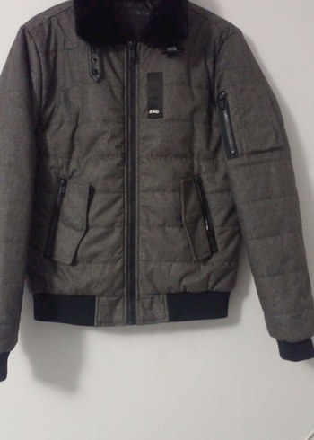 ZUMO Erkek Mont / Koyu Gri Kapitone Cek - Görsel 3