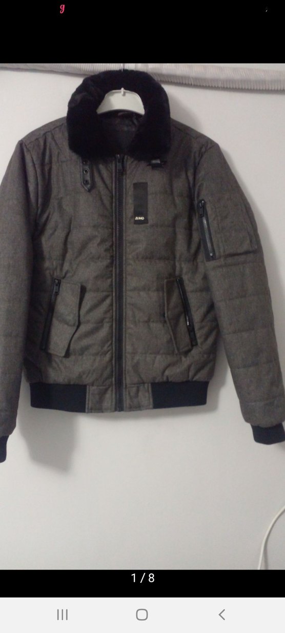 ZUMO Erkek Mont / Koyu Gri Kapitone Cek - Görsel 3