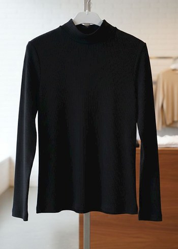 HEMA XL Siyah Fitilli Pamuklu Boğazlı - Görsel 8