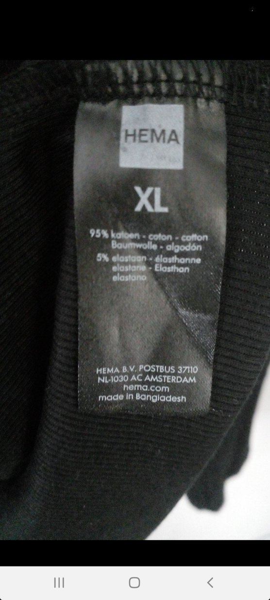 HEMA XL Siyah Fitilli Pamuklu Boğazlı - Görsel 4