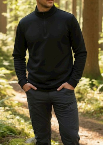 MP (MyProtein) Siyah Yarım Fermuarlı Erkek - Görsel 2