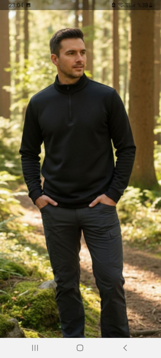 MP (MyProtein) Siyah Yarım Fermuarlı Erkek - Görsel 2