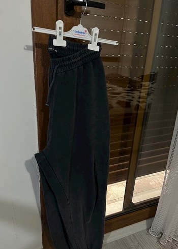 Koyu gri Rahat Kesim Kadın Eşofman Altı - Görsel 2