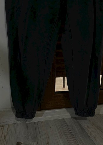 Koyu gri Rahat Kesim Kadın Eşofman Altı - Görsel 5