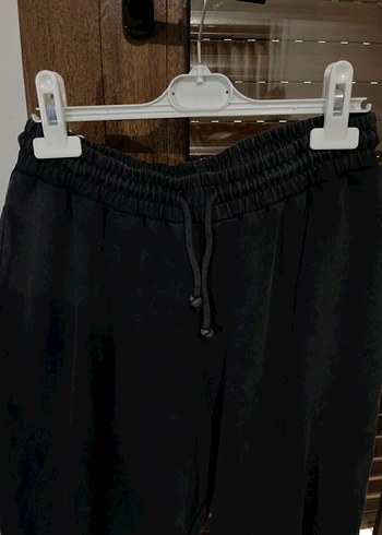 Koyu gri Rahat Kesim Kadın Eşofman Altı - Görsel 4